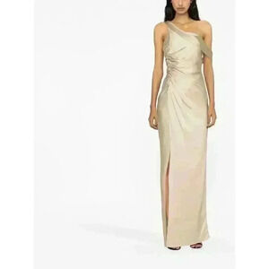 New NWT Jonathan Simkhai One-Shoulder Satin Maxi Dress, Size 2 Retails $1,100